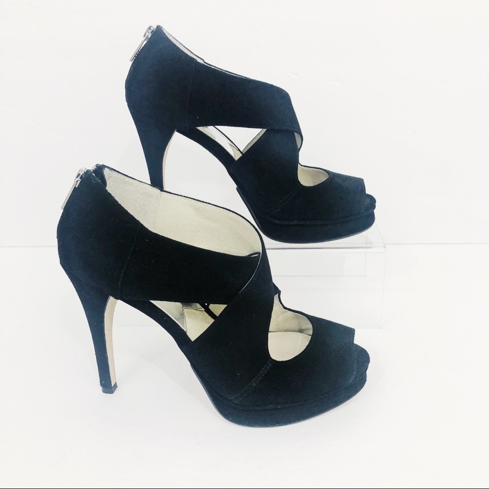 Micheal Kors Black Peep Toe Heel Size 7